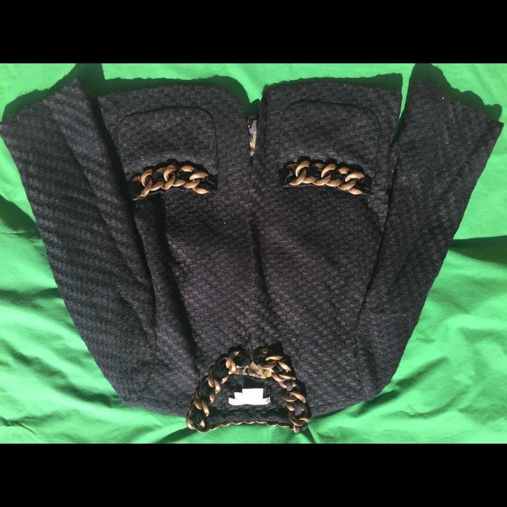 Black Lined Blazer Jacket Size 2